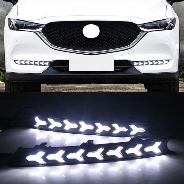 1 Set LED Daytime Running Light für Mazda CX-5 CX5 CX 5 2017 2018 2019 2020 2021 FOG LAMP DRL mit fließendem Blindesignal