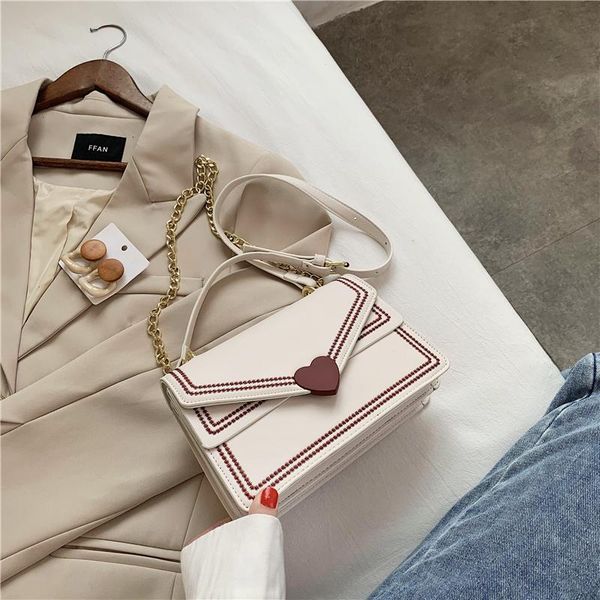

2020 autumn and winter new handbag fashion chain women messenger bag texture small square crossbody bags