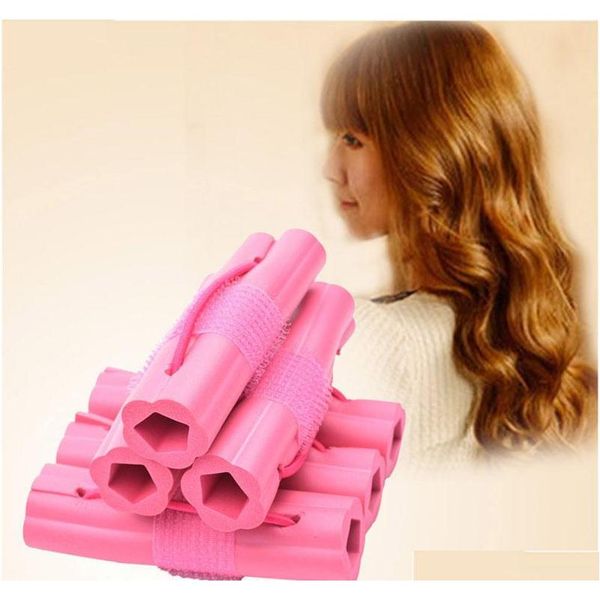 

new fashion 6pcs magic foam sponge hair curler diy wavy hair travel home use soft hair curler rolle qylvml sweet07