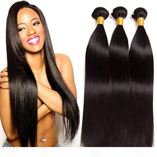 

silky straight peruvian virgin hair brazilian malaysian indian mongolian human hair weave 8-28inch 1bundle lot natural color hair extension, Black;brown