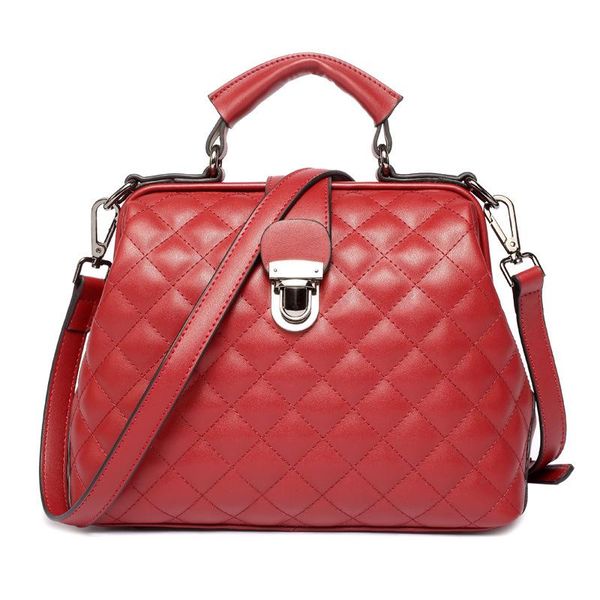 

women handbags brands pu leather women bag cross body solid colour lock diamond lattice bags elegant