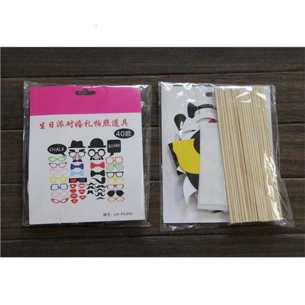 

glasses 40pcs diy p booth props cap lips on a stick graduation april fool's day party handheld mask