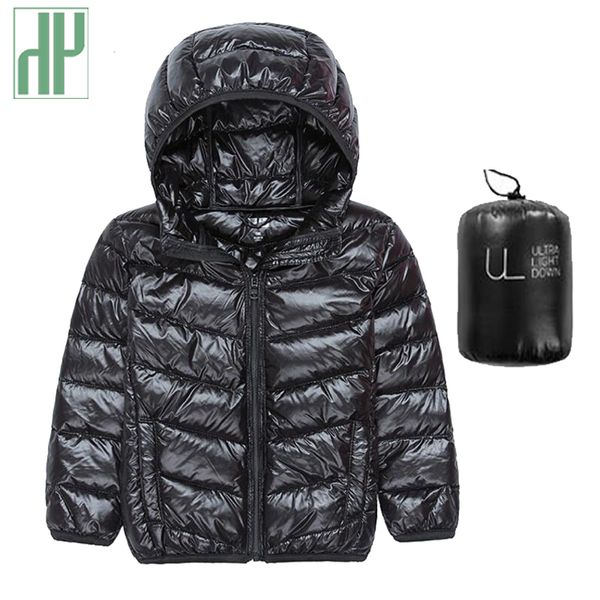 

hh children's outerwear boy and girl winter hooded coat parka warm teenage jackets 2 6 8 10 12 14 years kids down jacket lj201125, Blue;gray