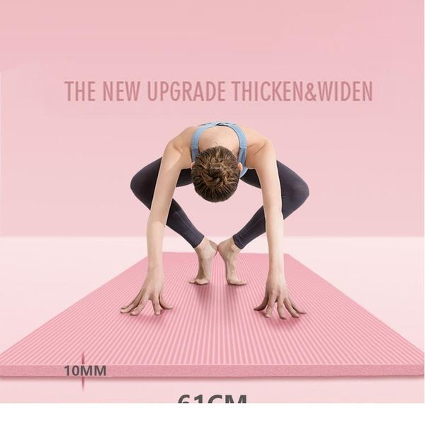 

exercise mat yoga mat gym workout pilates fitness mats training non-slip sport mat 183*61cm*10mm balance pads lose weigh jllsyu