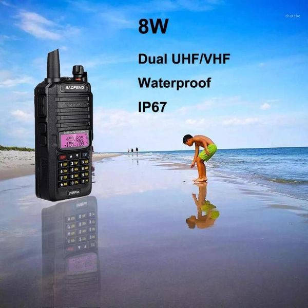 

walkie talkie 100% original baofeng uv9r+ talki dual band radio waterproof communications amateur vhf uhf marin ham1