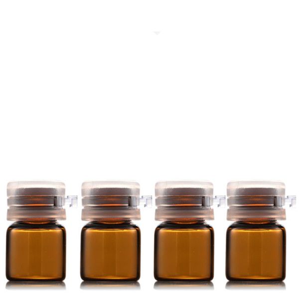 

1ml amber essential oil bottle glass small brown perfume vials sample test bottle