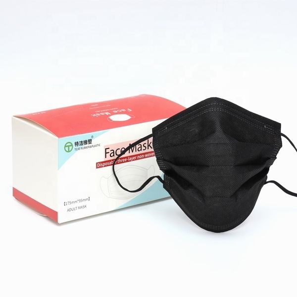 

3-ply safety sale disposable black face mask