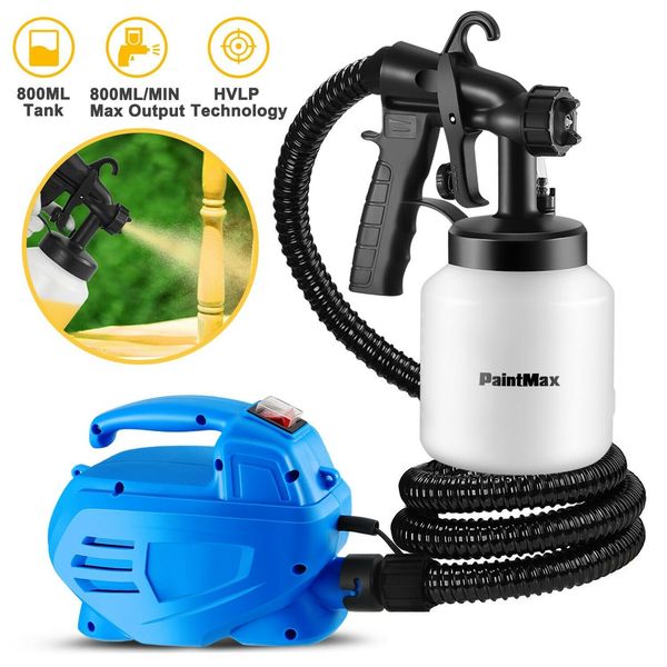 

electric paint sprayer gun 800ml 3-ways w/nozzle strap handheld home diy tool us