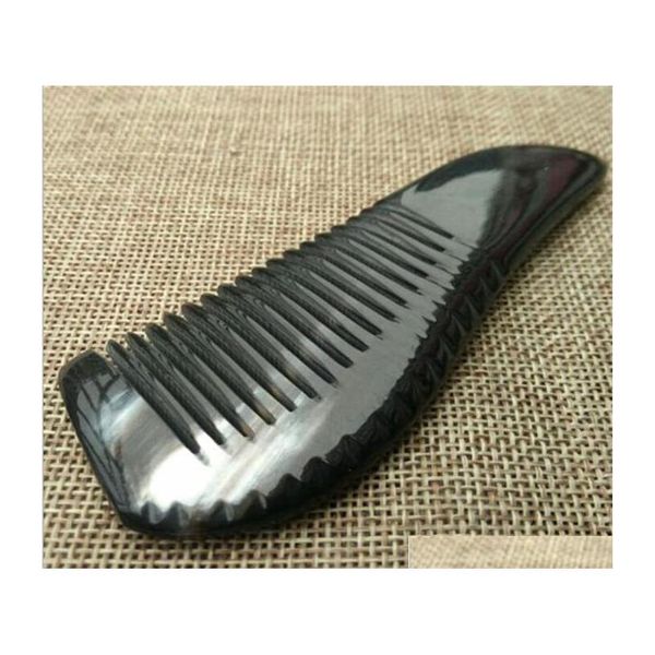 

100pcs useful ox horn combs pocket tool straight hair comb natural health massage brush portable handmade qylvik sweet07, Silver