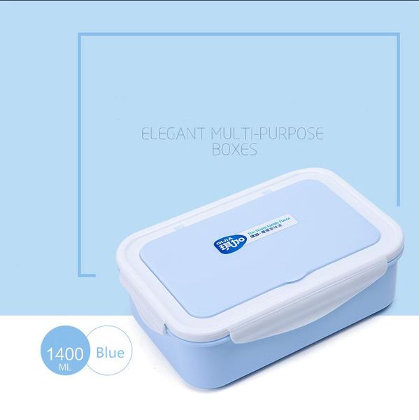 

baispo microwavable lunch box портативные 1400 мл контейнер еды с посудой bpa free bento box для офиса школа пикника с мешком bbydxm