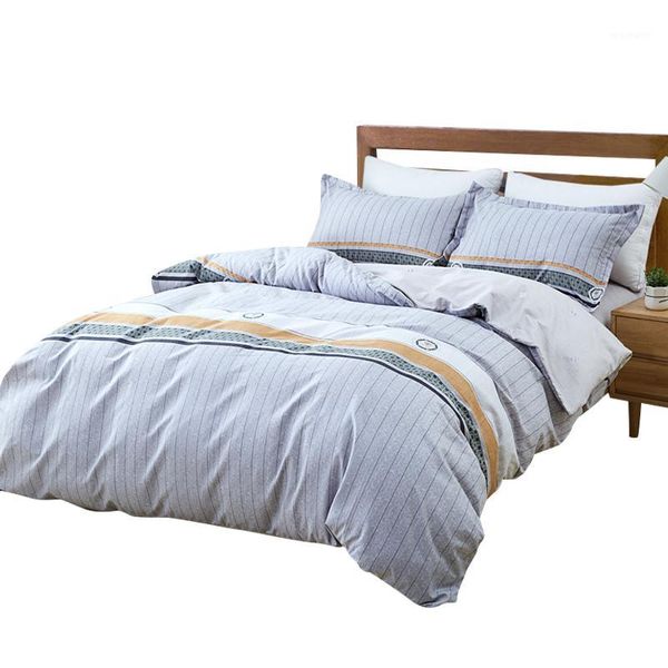 

bedding sets 2021 fashion quilt sheets pillowcase four piece 100% cotton solid color not easy pilling sets1