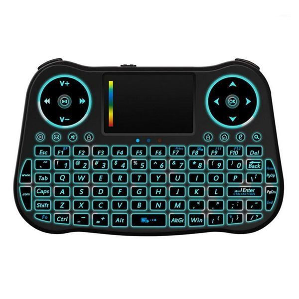 

mt08 keyboard backlit russian english hebrew version 2.4ghz air mouse touchpad handheld mini keyboard for android tv box mini pc1