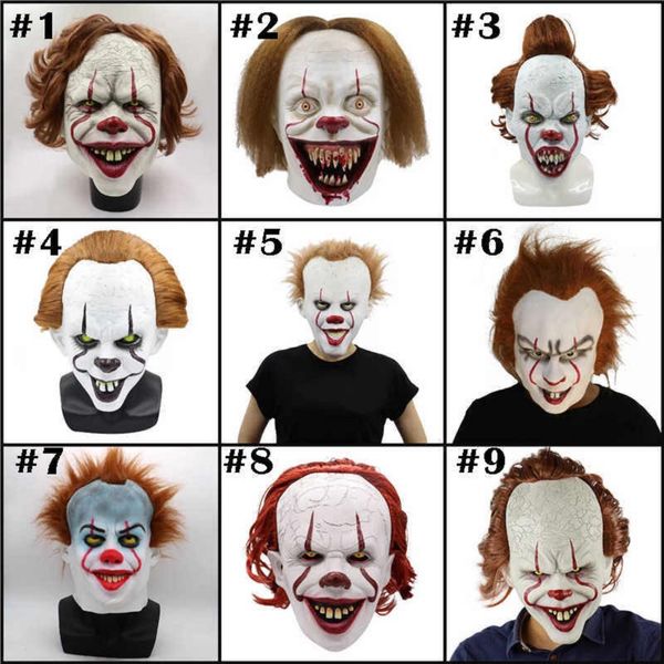 

halloween horror props clown mask movie peripheral scary clown mask back to soul full face party mask