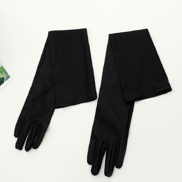 

black women's evening party long spandex finger gloves grey wedding gloves for bride fingerless white bridal glove st305 h sqcyyk