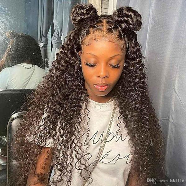 

kinky curly wig curly human hair wigs full lace human hair wigs with baby hair mongolian afro kinky curly lace front wigs254, Black;brown