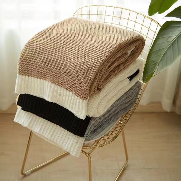 

handmade soft sofa bed knitted blanket for summer pgraphy props throw home decoration