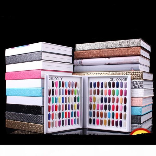 

professional model 216 colors nail gel polish color display card book dedicated card chart nail art tools with 226 false nail