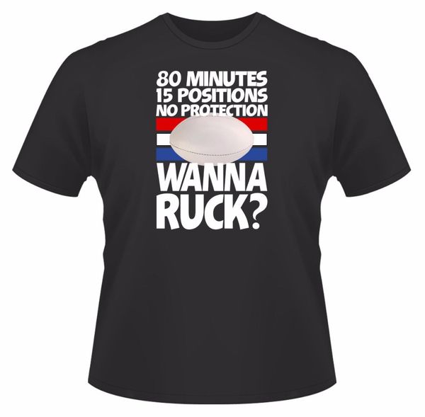 

brand new fashion summer brand mens funny rugbyer wanna ruck ideal gift or birthday sport hooded sweatshirt hoodie men t shirt