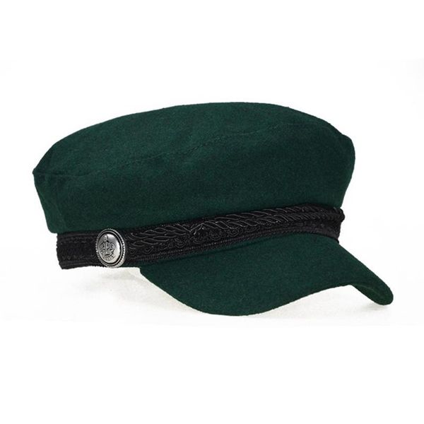 

wide brim hats fashion winter for women french style wool baker boy hat cool ladies baseball cap black visor gorras casquette, Blue;gray