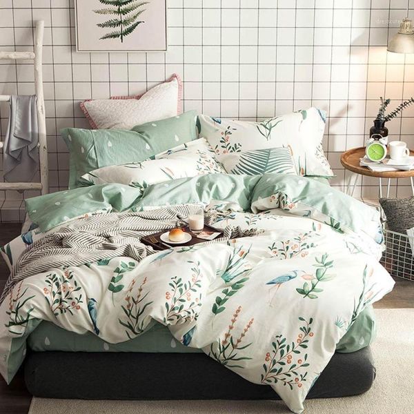 

42 cotton bedding sets 4in1 (flat bedsheet pillowcase duvet cover)1