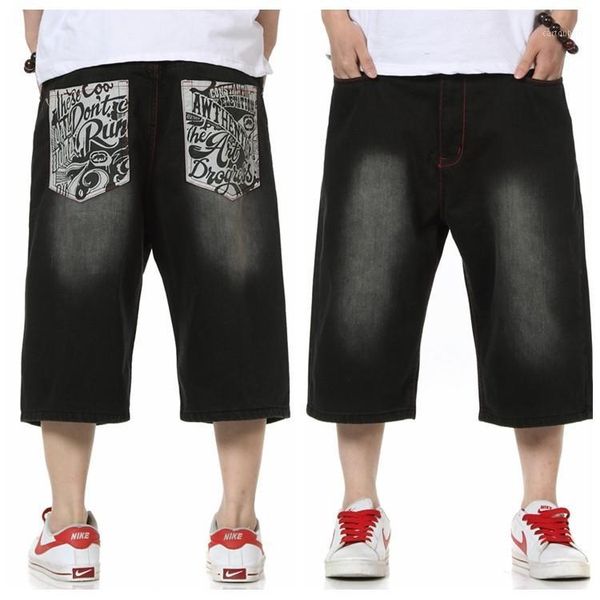 

men's jeans sport plus size men short print letter mens casual blue lightweight denim shorts summer jean hip hop shorts1