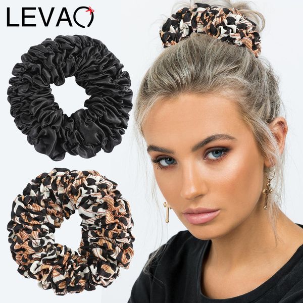 

levao ruched scrunchies лук rope большой резиновый для женщин leopard твердые резинками ponytail аксессуары для волос