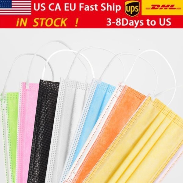 

nk38earloops disposable 3-layer face with masks thick for salon home use comfortable in stock mask fast dhl shipping