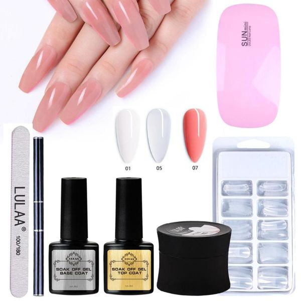 

nail art kits manicure set extended gel repair no paper holder builder kit sets silk extension