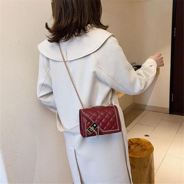 

small messenger chain bag for women 2020 pu leather ladies all-match crossbody bags women summer shoulder bags
