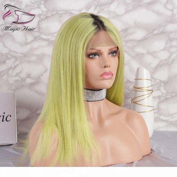 

ombre lake blue glueless full lace human hair wigs with baby hair pre plucked 130% density brazilian virgin hair lace front wigs, Black;brown