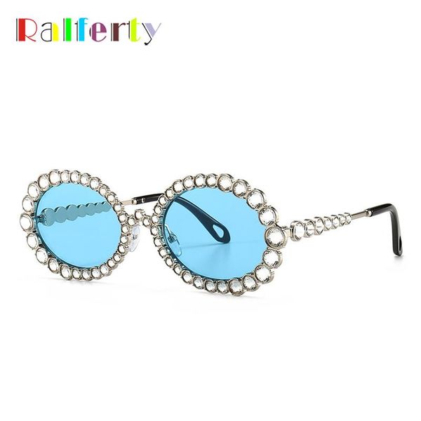 

sunglasses ralferty luxury women rhinestone crystal bling sun glasses lunette de sol oculos feminino cgg0620s, White;black
