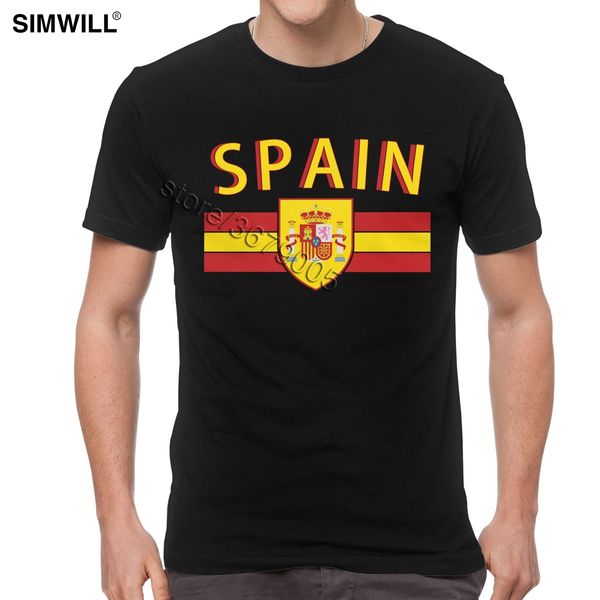 

men's coat of arms crazy spain flag shield short sleeved eco casual round collar trend clothes sport hooded sweatshirt hoodie men t shi