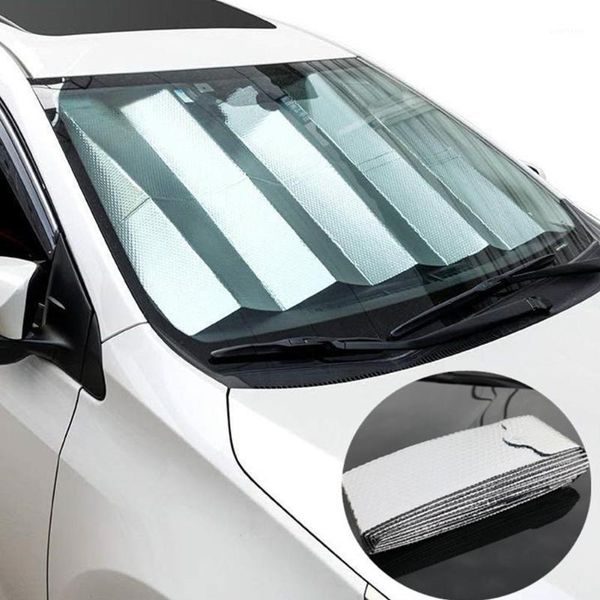 

silver foldable car front rear windshield sunshade sun shade car thicken uv reflector window sunshade visor shield cover1