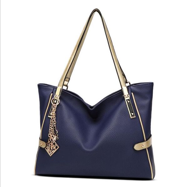 

hbp 2021 female bag ornaments hit color european and american fashion shoulder big lady portable messenger large capacity brown