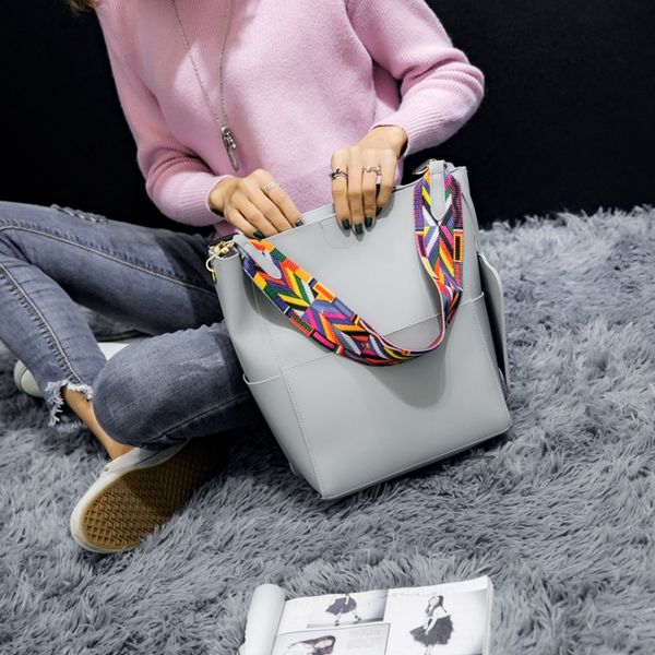 

yfcub 2019 new korean style women's fashion ribbon mother two-piece shoulder shoulder ribbon bag child bag and set ib3re