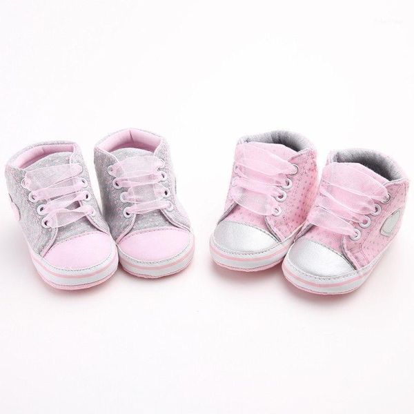 

lovely infant baby girls polka dots shoes prewalker cotton crib shoes soft anti-slip 0-18m1