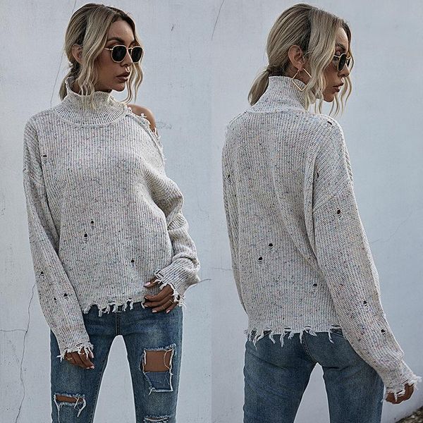 

the new autumn/winter 2021 long-sleeved plain turtleneck multi-function women's knitwear is paired with a turtleneck woman, White;black