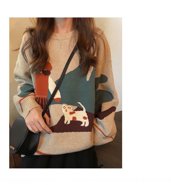 

new in 2020 women's autumn and winter net red fashion wear loose and lazy wind loose bottomed sweater trend sweater sweater 7rp2g, White;black