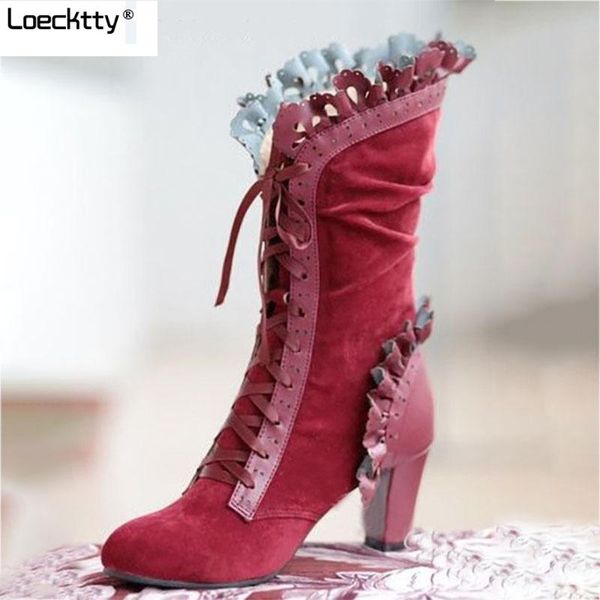 

2020 fashion women boots autumn winter temperament ladies new round head long boots female casual martin, Black