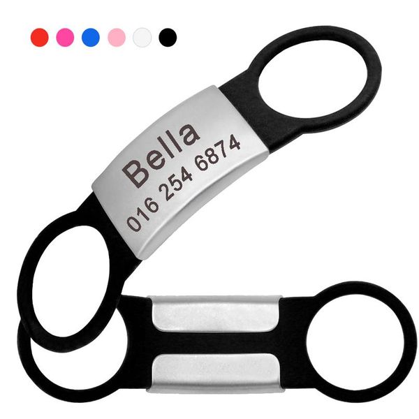 

stainless steel pet id tags personalized for small dogs cats custom engraved dog nameplate tags no noise dog collar acc bbynep