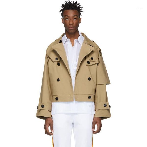 

s-6xlhomemade men's fashion jacket in khaki designer style.1, Black;brown