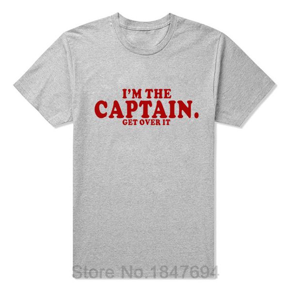 

sport i'm the captain funny printed mens t-shirt boating yachting boat gift men's casual printed t shirt