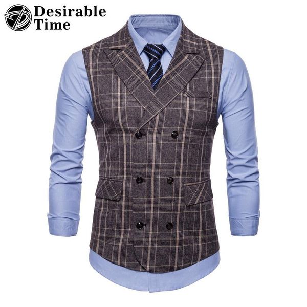

men's vests men formal suit vest fashion striped business waistcoat wedding gray sleeveless dress dt480, Black;white