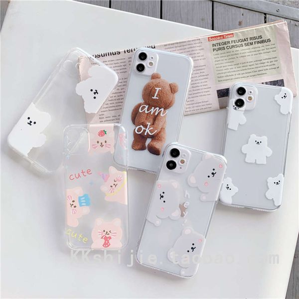 

bear for is 12 suitable hanfeng 11 pro max xs / xr cute mobile phone 8plus soft shell female 7
