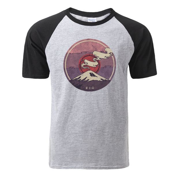 

sport mount fuji japan raglan tshirt funny comfortable print t-shirt harajuku interesting streetwear mens funny t shirts