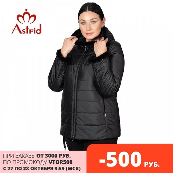 

ale winter jacket female coat short hooded plus size warm cuffs hairy women jacket mane clothes ukraine jackets am-2059 201102, Black