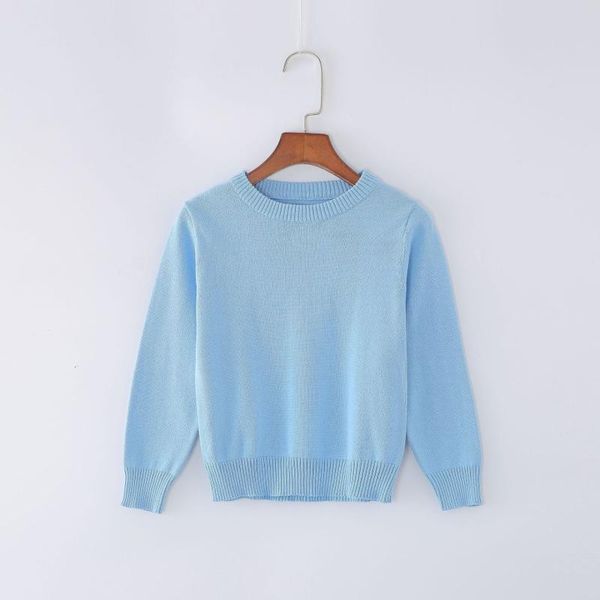 

pullover 2021 children clothes 4 years girl fashion blouses baby boy knit sweater kids blue o-neck 1 to 3 5 6