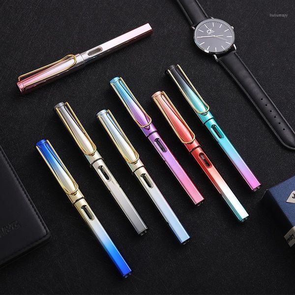 

stationery colorful fountain pen ink sac metal pens student office supplies children calligraphy practice writing pen nib f0.5mm1