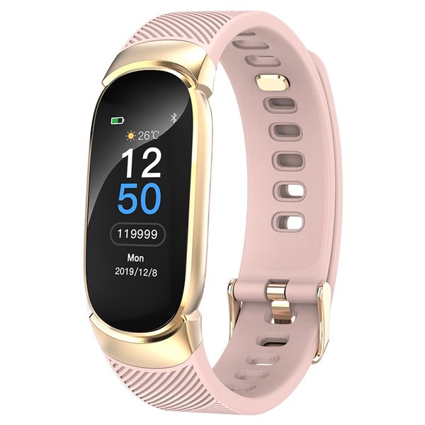 

female smart fitness bracelet color screen smart band blood pressure heart rate monitor watch for ios android wearable devices