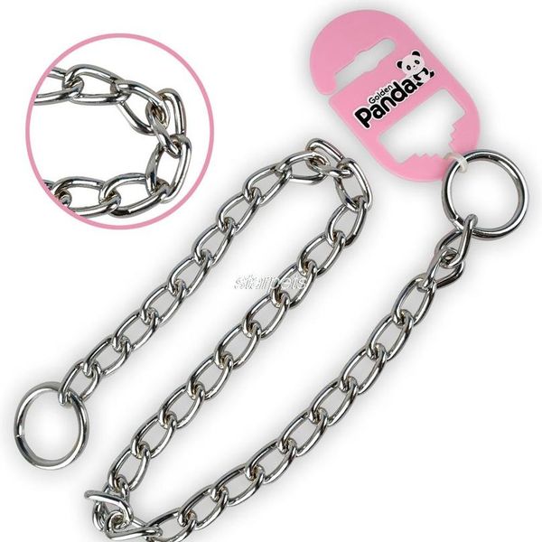 

new brand chrome stainless steel p chock metal chain pet dog training collars n wmtzax